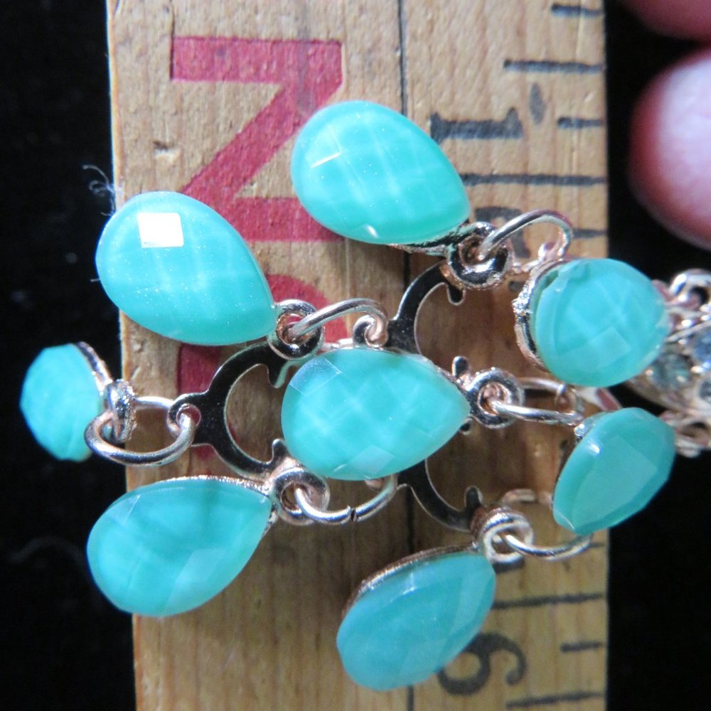 Peacock Dangle Figural Articulated Earrings 2.5" NEW LOWER PRICE - Picture 8 of 10
